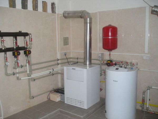 Отопительный газовый котёл в частном доме